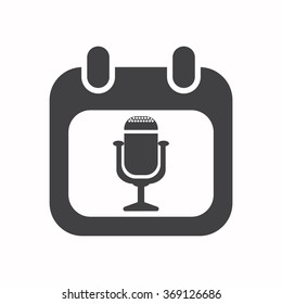 calendar icon, vector illustration. Flat design style