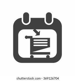 calendar icon, vector illustration. Flat design style