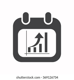 calendar icon, vector illustration. Flat design style