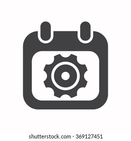 calendar icon, vector illustration. Flat design style