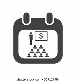 calendar icon, vector illustration. Flat design style
