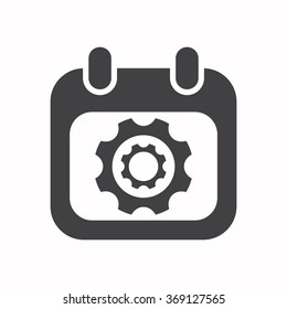 calendar icon, vector illustration. Flat design style
