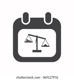 calendar icon, vector illustration. Flat design style