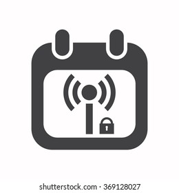calendar icon, vector illustration. Flat design style