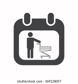 calendar icon, vector illustration. Flat design style