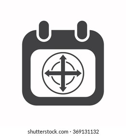 calendar icon, vector illustration. Flat design style