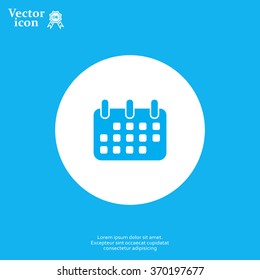 Calendar icon, vector illustration. Flat design style