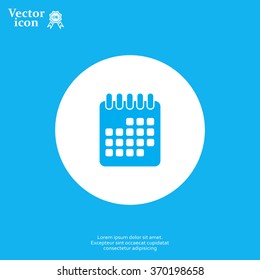 Calendar icon, vector illustration. Flat design style