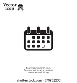 Calendar icon, vector illustration. Flat design style