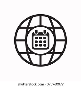 Calendar Icon, vector illustration. Flat design 