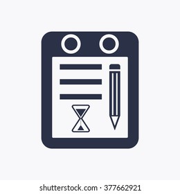 Calendar icon, vector illustration. Flat design 