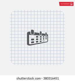 Calendar icon, vector illustration. Flat design style