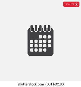 Calendar icon, vector illustration. Flat design style