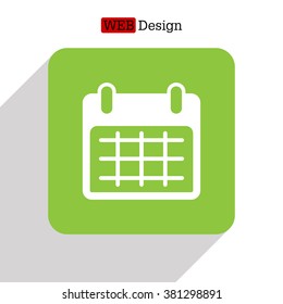 Calendar icon, vector illustration. Flat design style