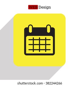 Calendar icon, vector illustration. Flat design style