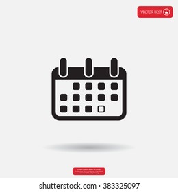 Calendar icon, vector illustration. Flat design style