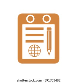 Calendar icon, vector illustration.  Flat design style
