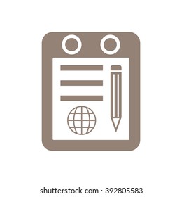 Calendar icon, vector illustration.  Flat design style