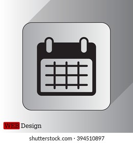 Calendar icon, vector illustration. Flat design style