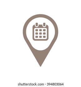 Calendar  icon, vector illustration. Flat design style