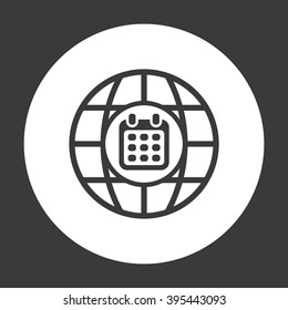 Calendar  icon, vector illustration. Flat design style