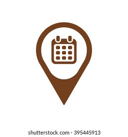 Calendar  icon, vector illustration. Flat design style