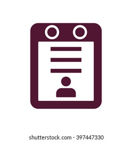 Calendar icon, vector illustration.  Flat design style