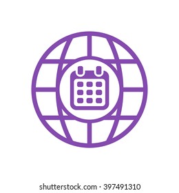 Calendar  icon, vector illustration. Flat design style