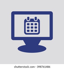 Calendar  icon, vector illustration. Flat design style