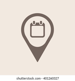 Calendar  icon, vector illustration. Flat design style