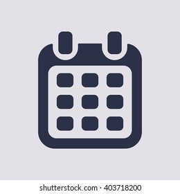 Calendar  icon, vector illustration. Flat design style