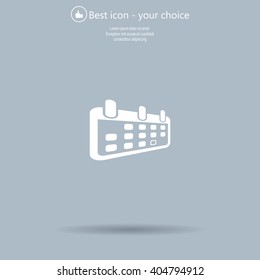 Calendar icon, vector illustration. Flat design style