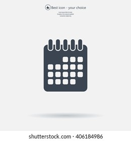 Calendar icon, vector illustration. Flat design style