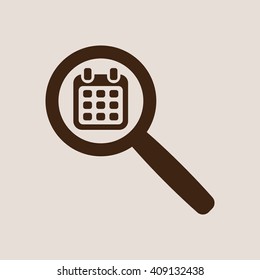 Calendar  icon, vector illustration. Flat design style