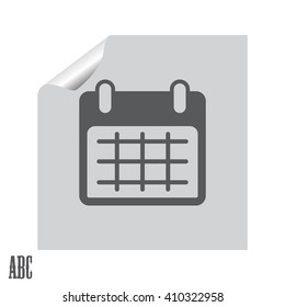 Calendar icon, vector illustration. Flat design style