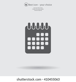 Calendar icon, vector illustration. Flat design style
