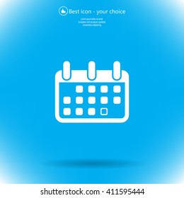 Calendar icon, vector illustration. Flat design styl