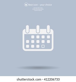 Calendar icon, vector illustration. Flat design style