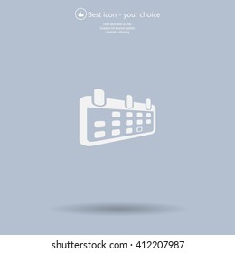 Calendar icon, vector illustration. Flat design style