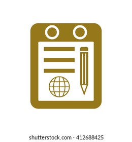 Calendar icon, vector illustration. Flat design style