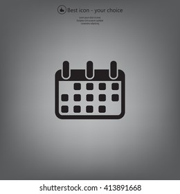 Calendar icon, vector illustration. Flat design style