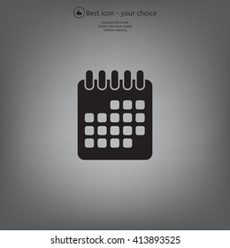Calendar icon, vector illustration. Flat design style