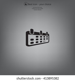 Calendar icon, vector illustration. Flat design style
