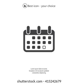 Calendar icon, vector illustration. Flat design style