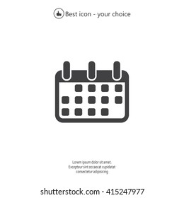 Calendar icon, vector illustration. Flat design style