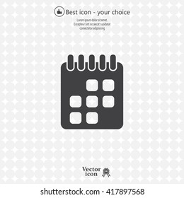 Calendar icon, vector illustration. Flat design style