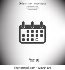 Calendar icon, vector illustration. Flat design style
