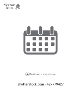 Calendar icon, vector illustration. Flat design style
