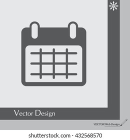 Calendar icon, vector illustration. Flat design style