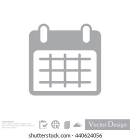 Calendar icon, vector illustration. Flat design style